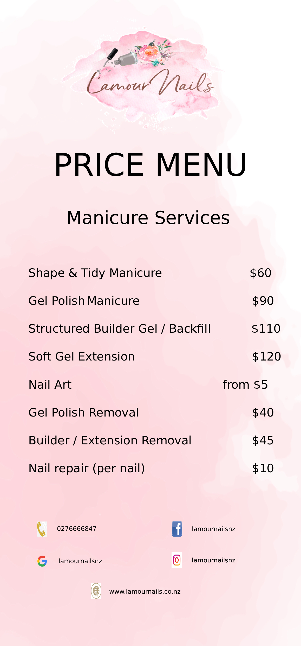 price list photo